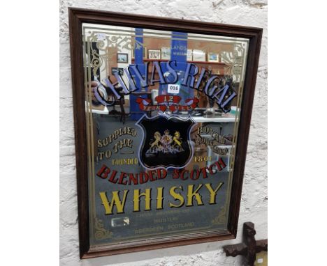 VINTAGE CHIVAS REGAL WHISKEY PUB MIRROR
