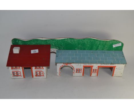 MID-20TH CENTURY CHILD'S MODEL PLAY SET OF A MILKING AND STORAGE BARN