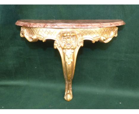 Small marble and ormolu wall shelf