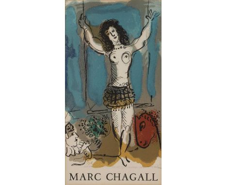 Marc Chagall'Couverture', lithograph in colours, 21 x 11cm