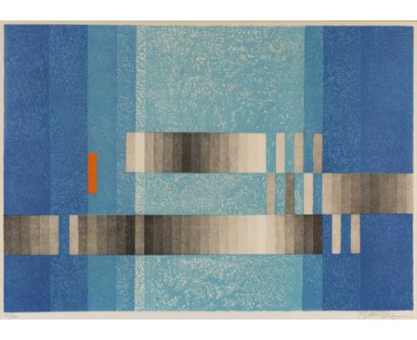 Julie Meissner'Roter Akzont', lithograph, pencil signed in the margin, numbered 36/100, 49 x 71cm * Sold together with letter