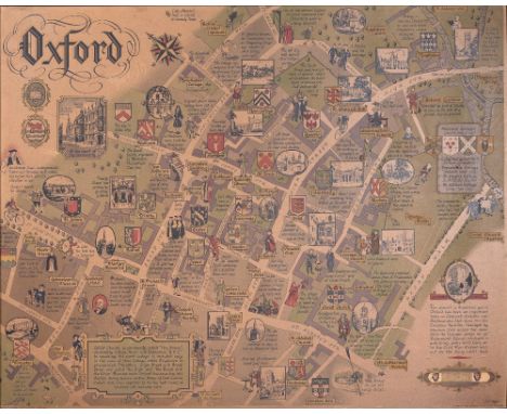 After J.P. Sayer'Oxford', chromo-lithograph, published by The Railway Executive (Western Region) P.W. 49, 100 x 124cm