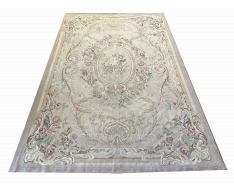 AUBUSSON SAVONNERIE DESIGN CARPET, 281cm x 180cm. 