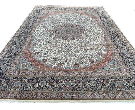 FINE ISPHAHAN DESIGN CARPET, 430cm x 310cm. 