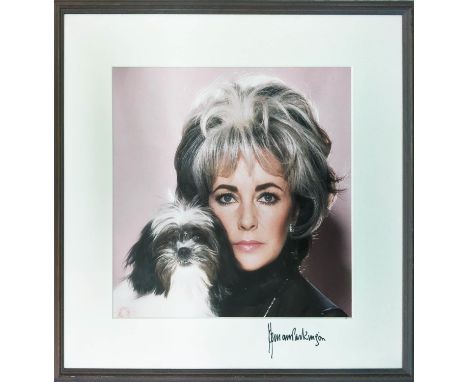 NORMAN PARKINSON, 'Elizabeth Taylor', chromogenic print, signed, 35cm x 35cm, framed. 