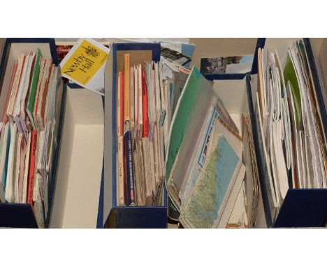 A collection of maps and ephemera, including: Ordnance Survey; Bartholomew city plans; road maps; and others; together with N