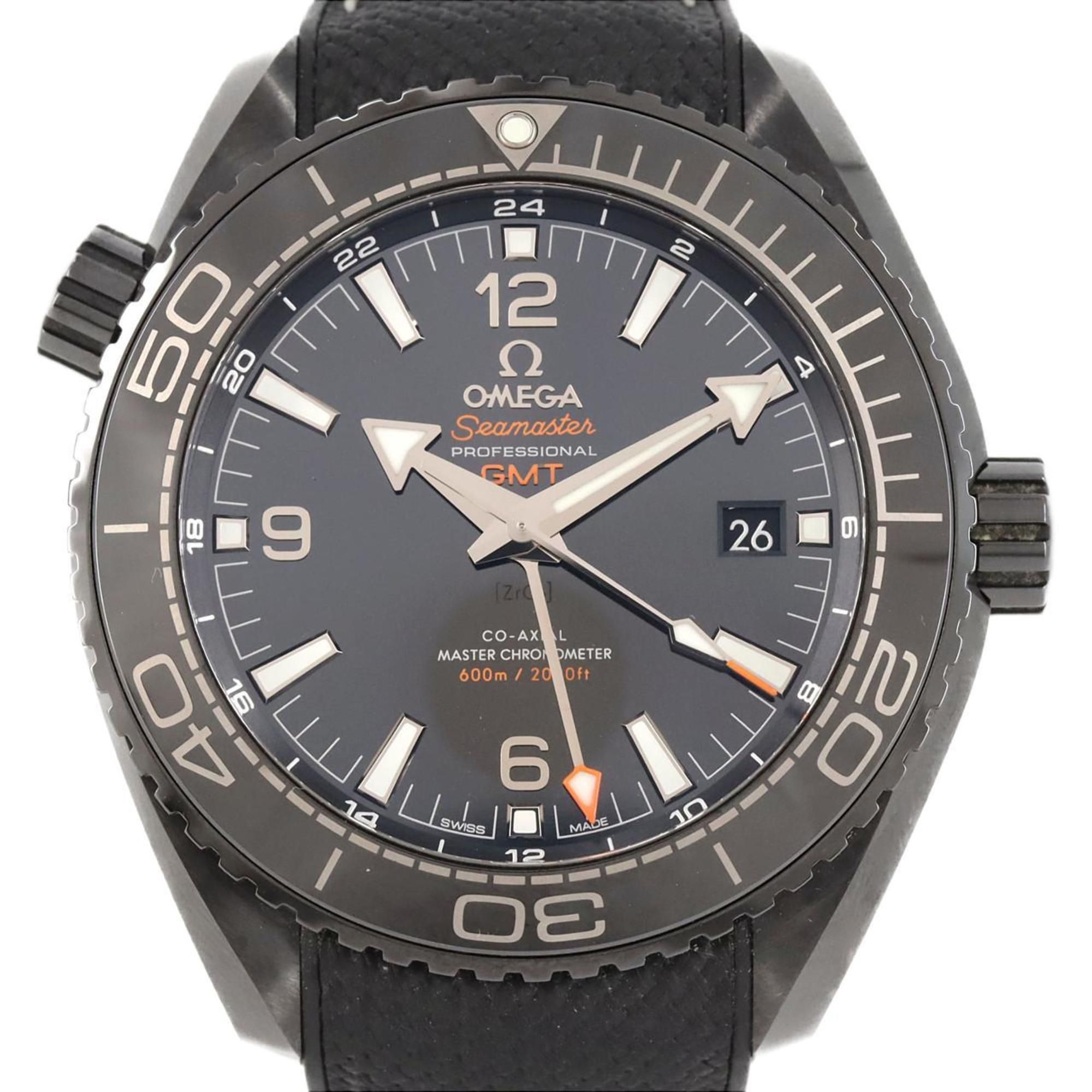 Omega Seamaster Planet Ocean Deep Black GMT 215.92.46.22.01.001 Ceramic Wristwatch Automatic