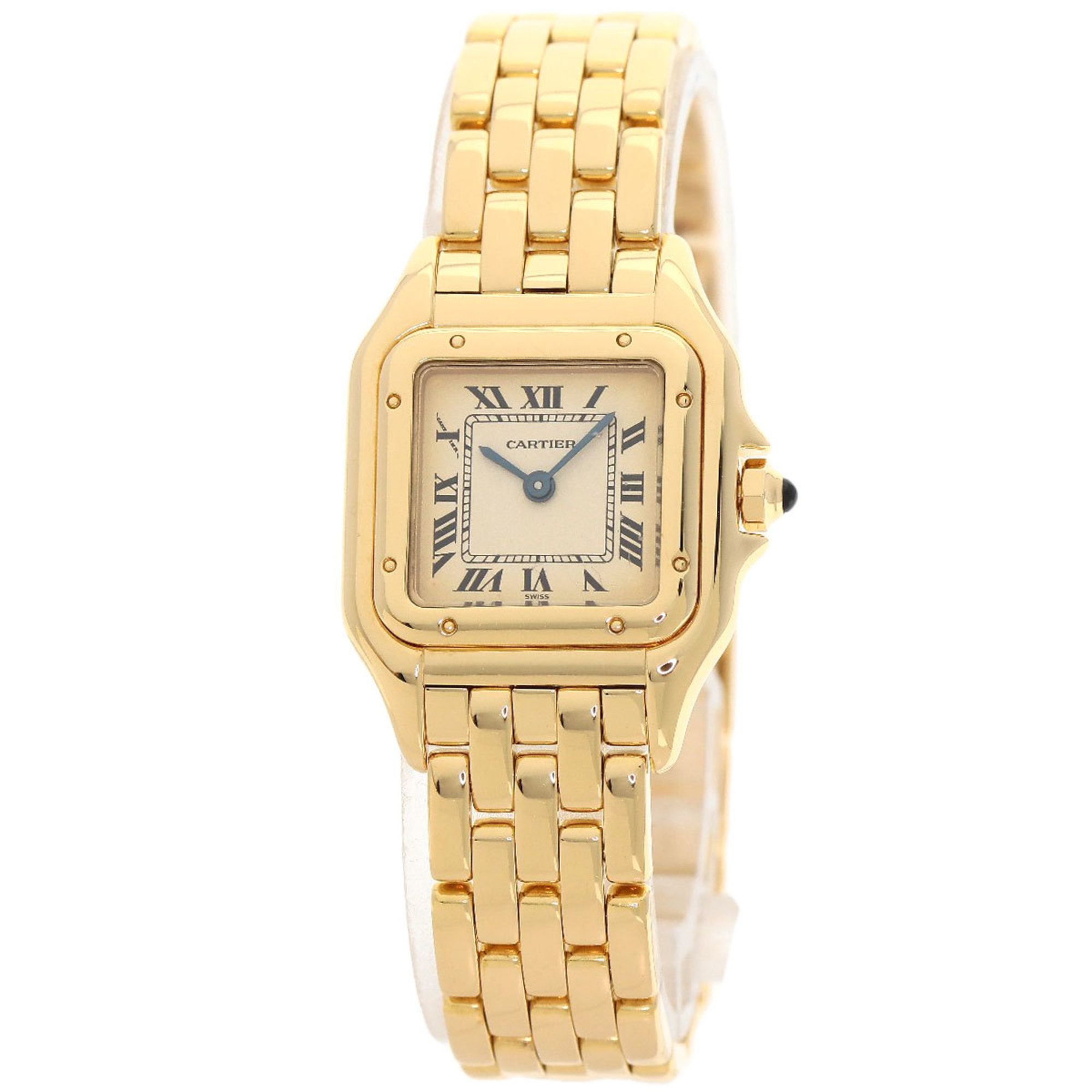 Cartier W25022B9 Panthere SM Watch, 18K Yellow Gold, Women's, K18YG