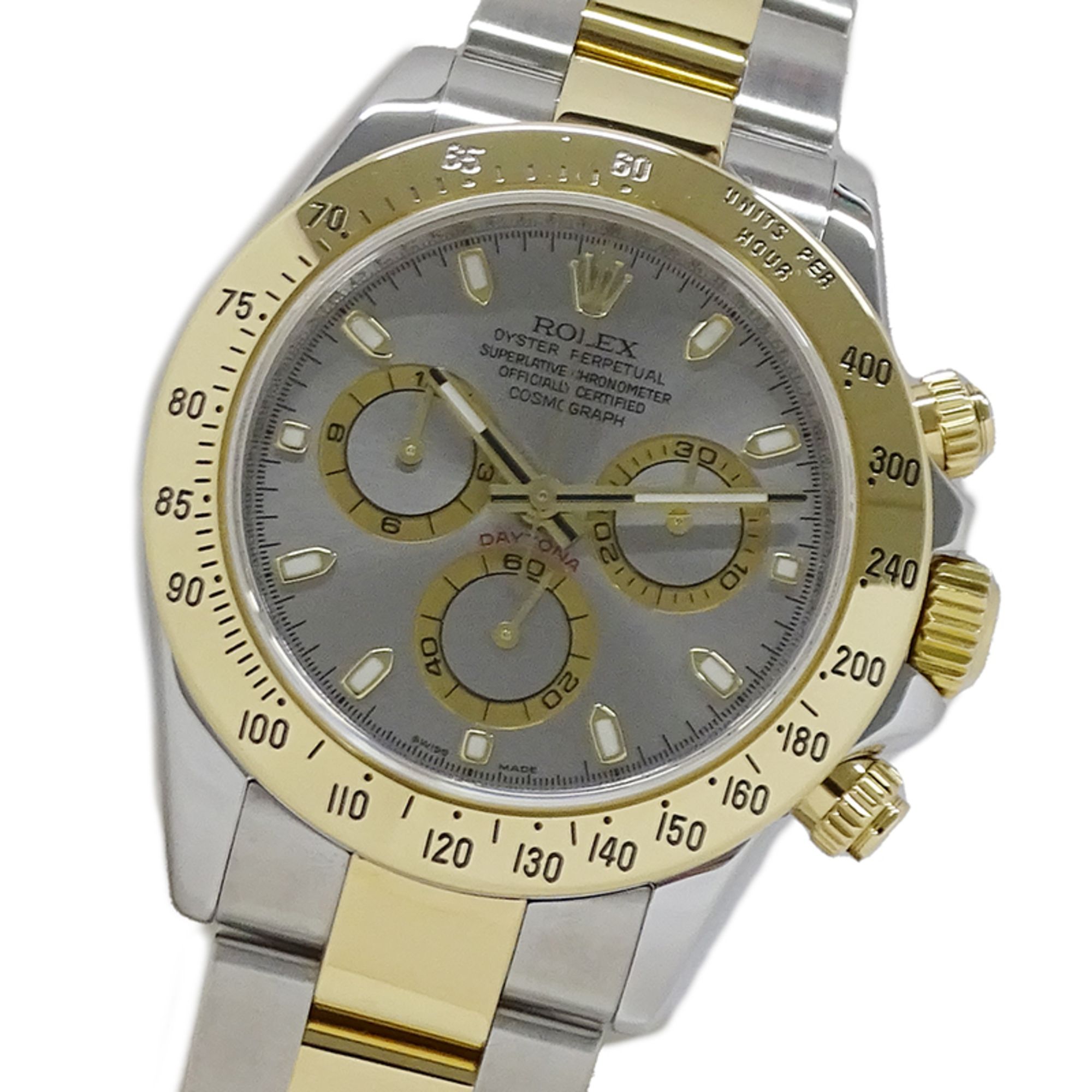 Rolex Cosmograph Daytona 116523 M-serial Men's Automatic Watch, Stainless Steel, Gold, Gray, Overhau