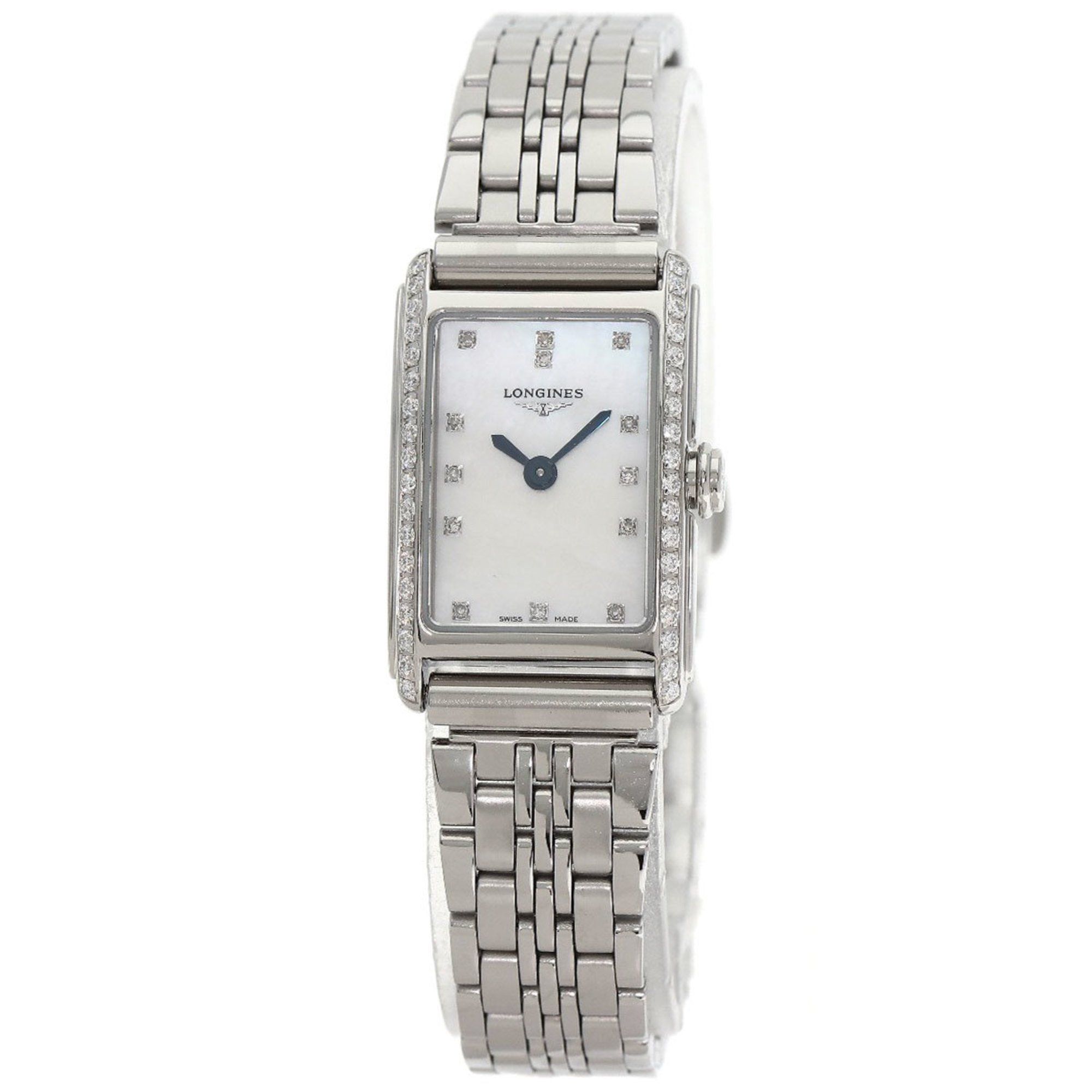 Longines L5.258.0 Conquest Diamond Watch in Stainless Steel/SS with Diamonds for Women