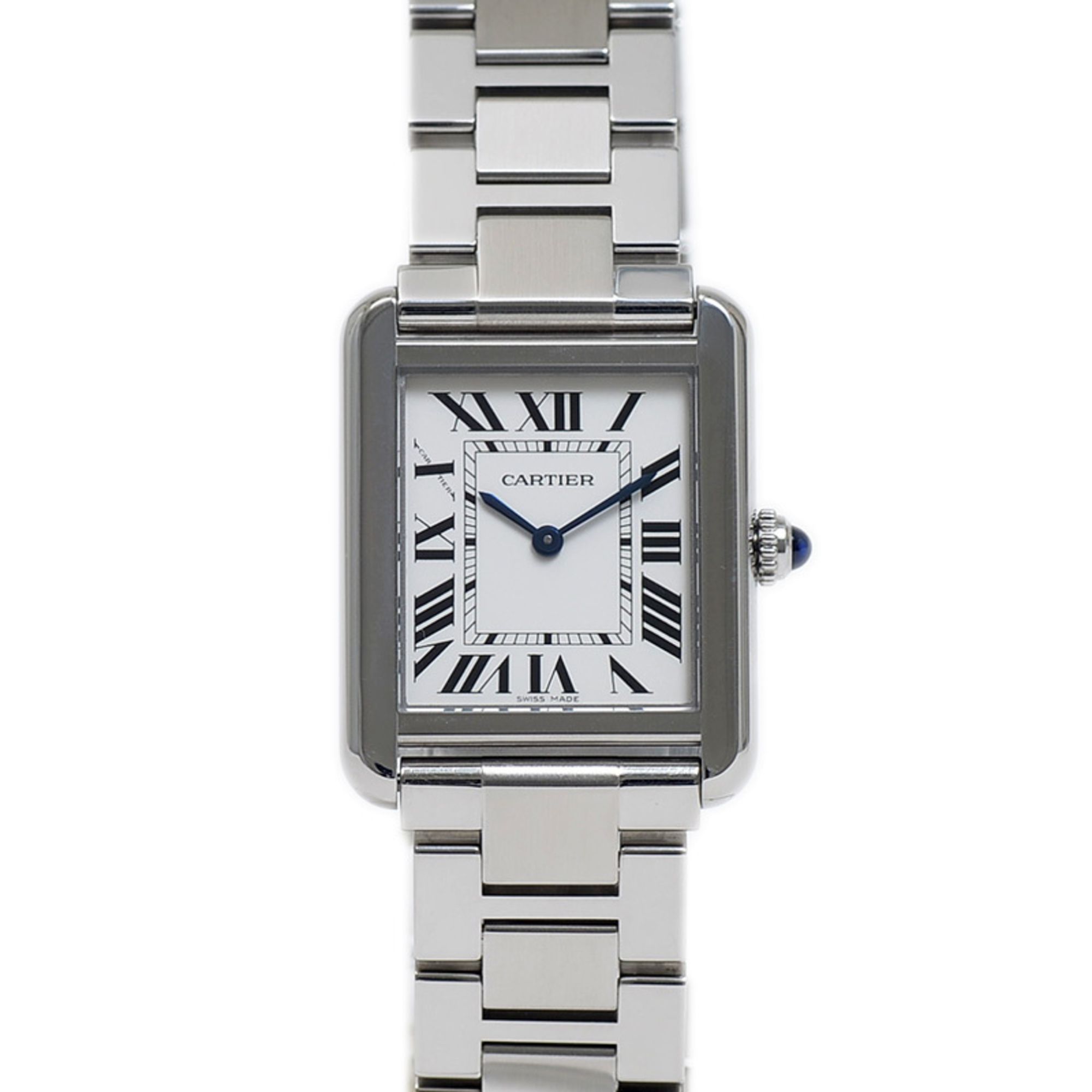 Cartier Tank Solo SM Watch for Women, Silver Dial, Quartz, W520003 BP