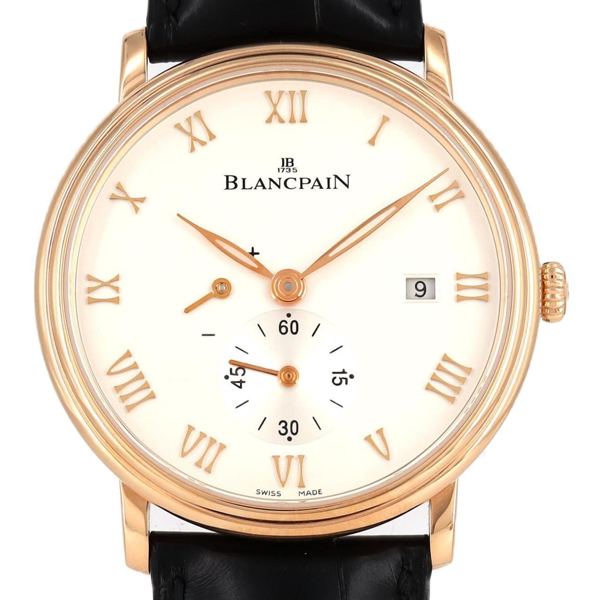 Blancpain Valle Ultra Slim Power Reserve RG 6606-3642-55B PG/RG Wristwatch Hand-wound