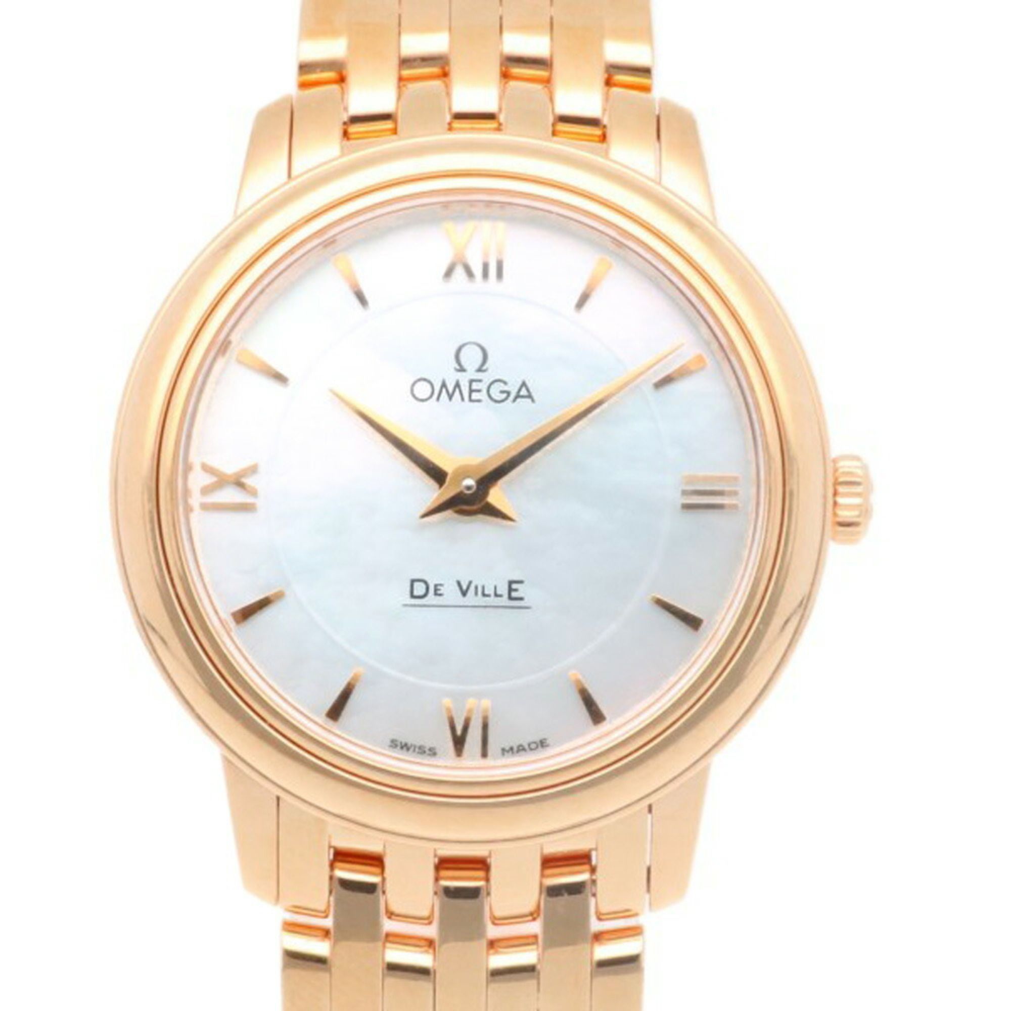 Omega Constellation Prestige Watch 18K 45450276005002 Quartz Ladies OMEGA Shell Dial