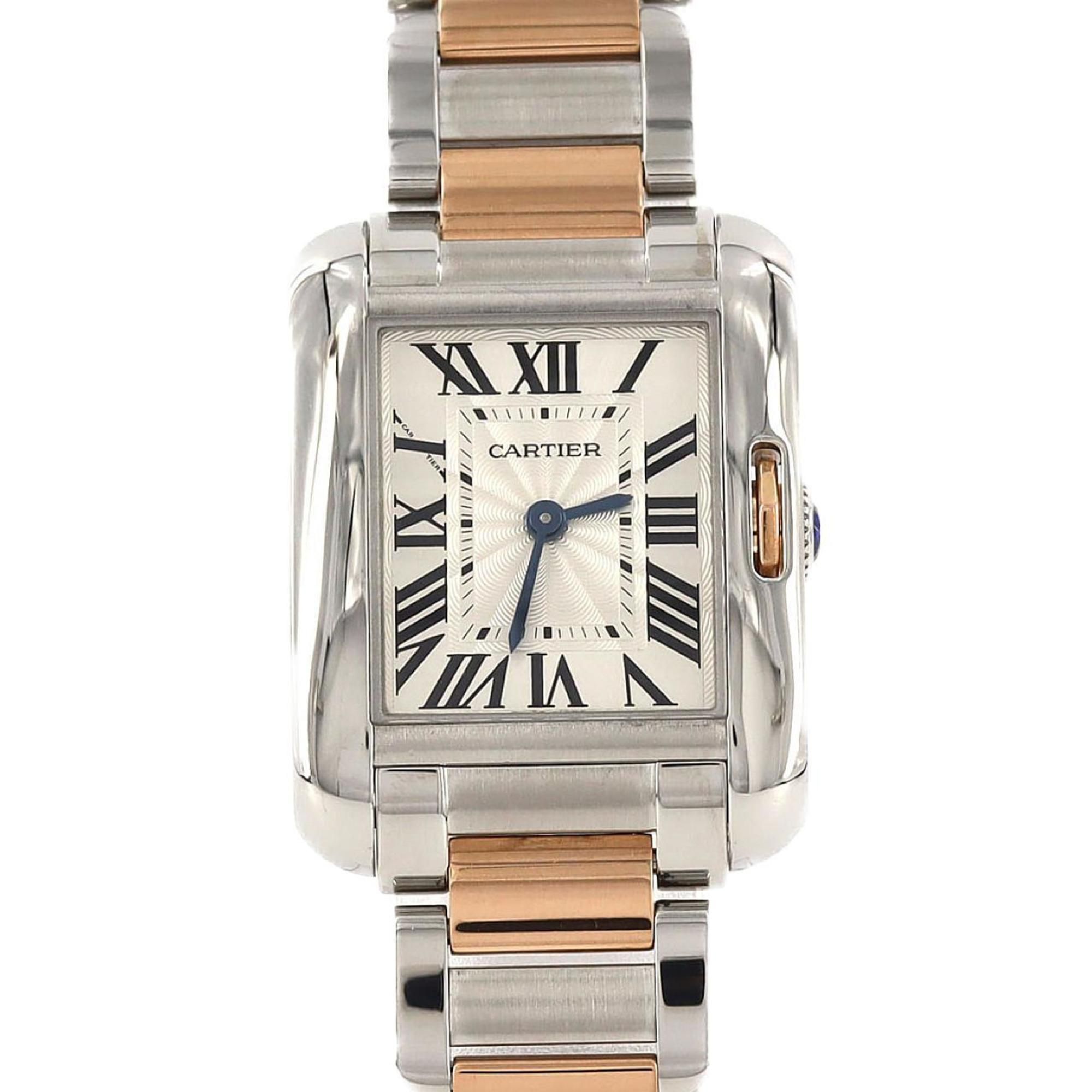 Cartier Tank Anglaise SM PG Combi W5310036 SSxPG Wristwatch Quartz