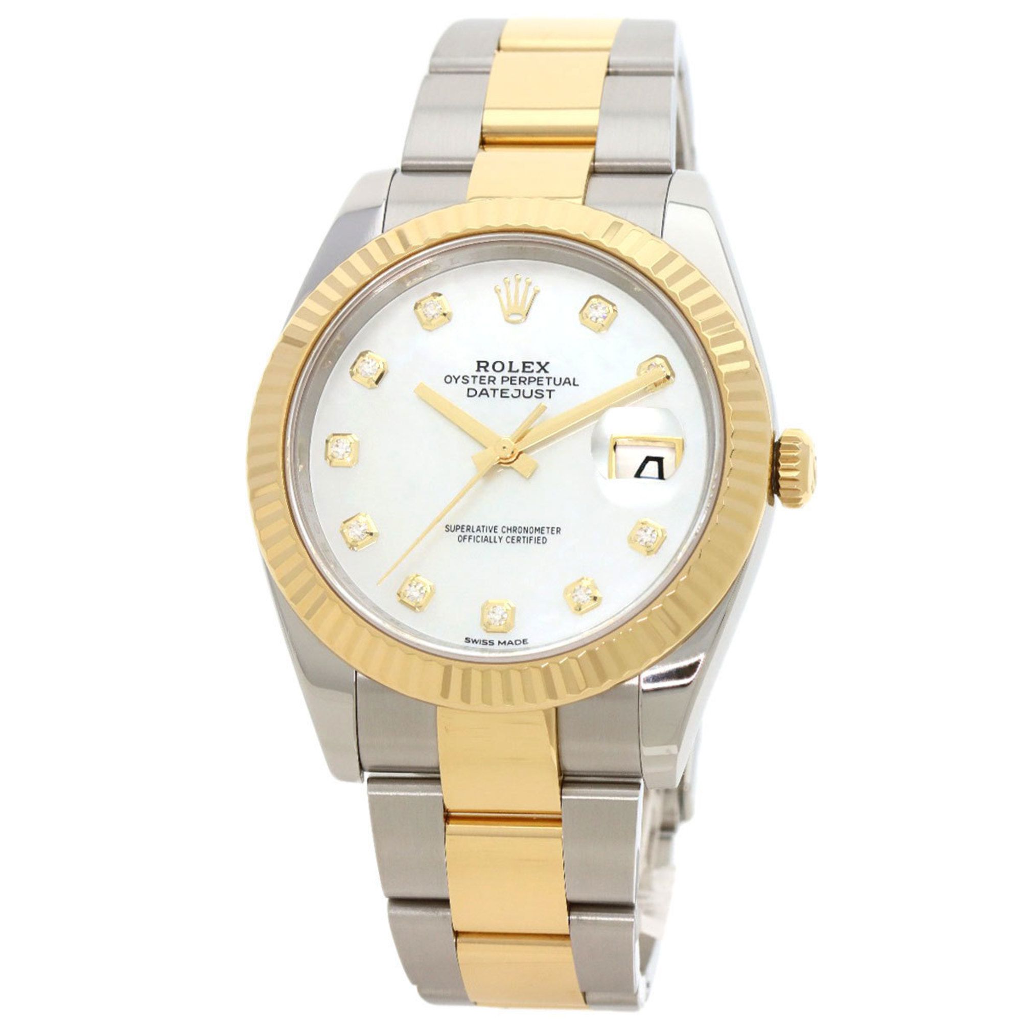 Rolex 126333NG Datejust 41 10P Diamond Watch Stainless Steel SSxK18YG Men's ROLEX