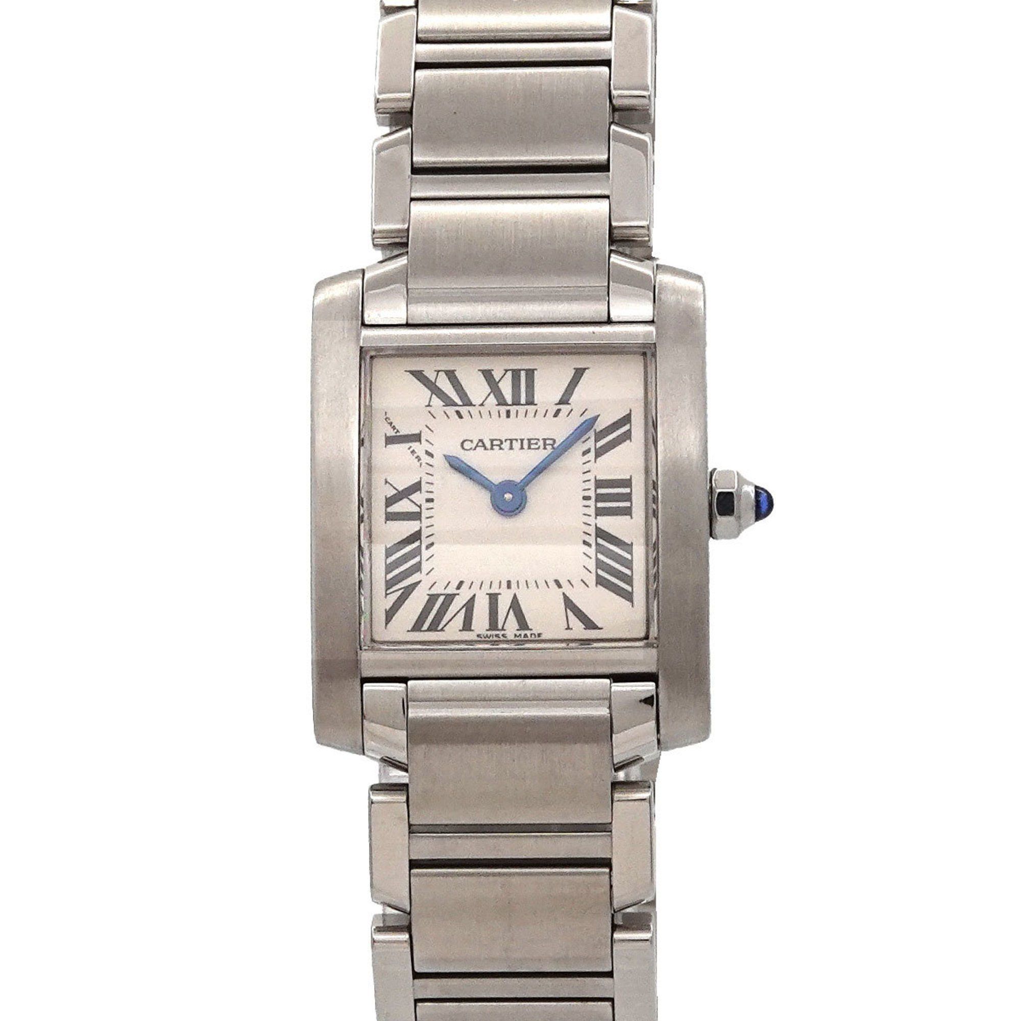 Cartier Tank Francaise SM W51008Q3 Women's Ivory Quartz Watch
