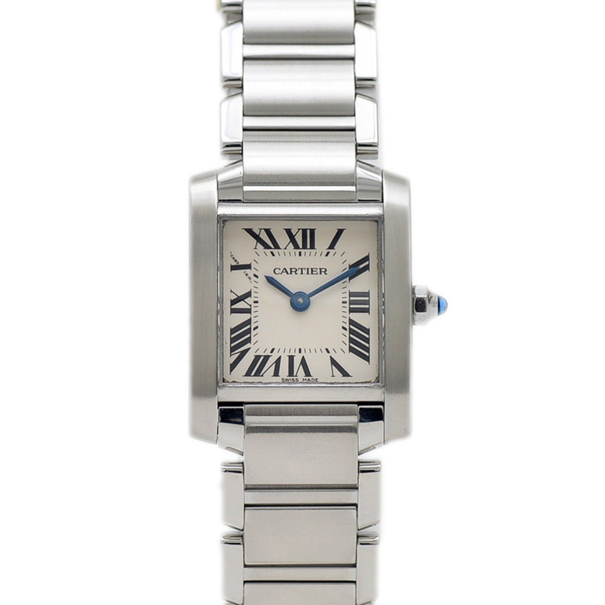 Cartier Tank Française SM Women's White Dial Stainless Steel Quartz Watch W51008Q3