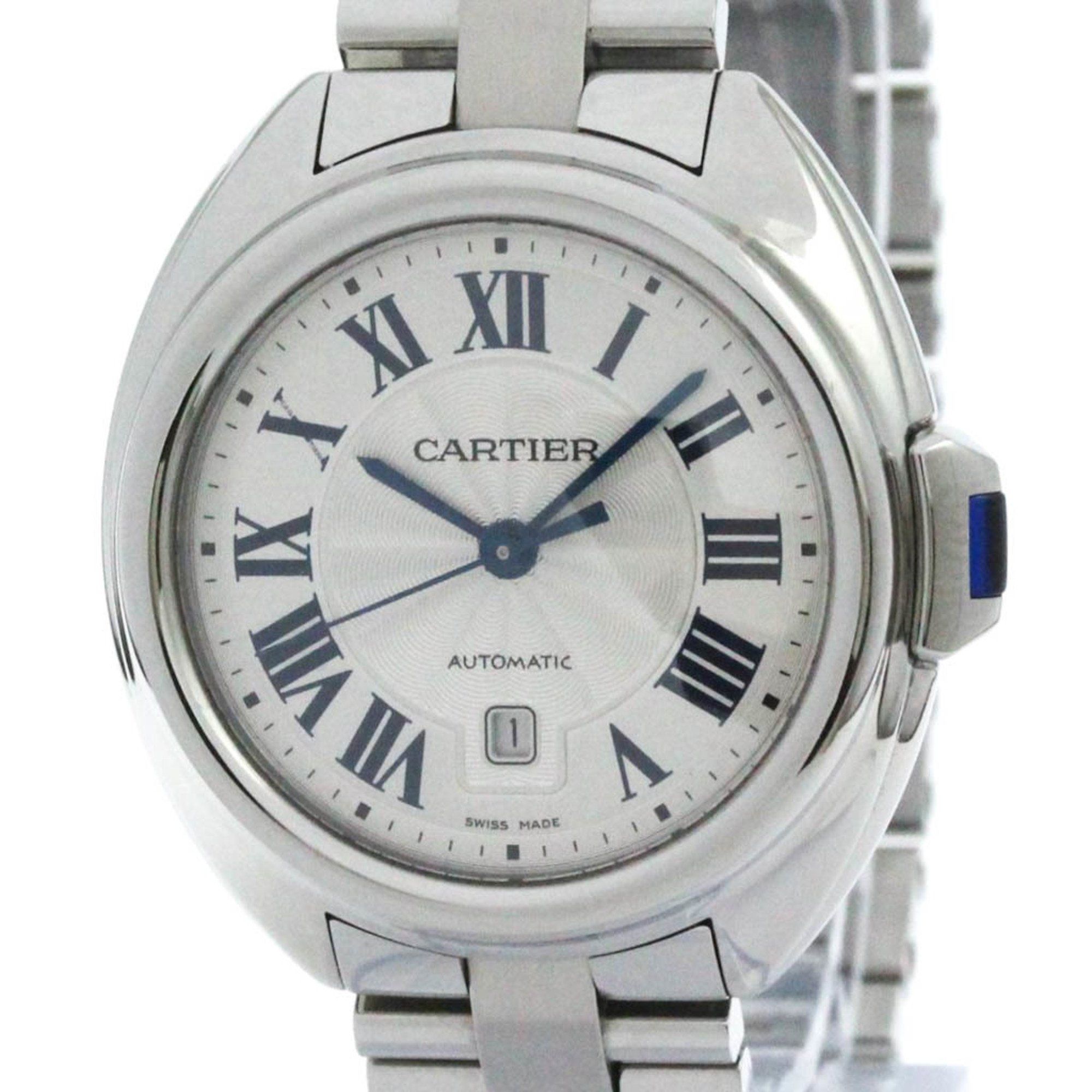 Polished CARTIER Clé De Cartier Steel Automatic Ladies Watch WSCL0005