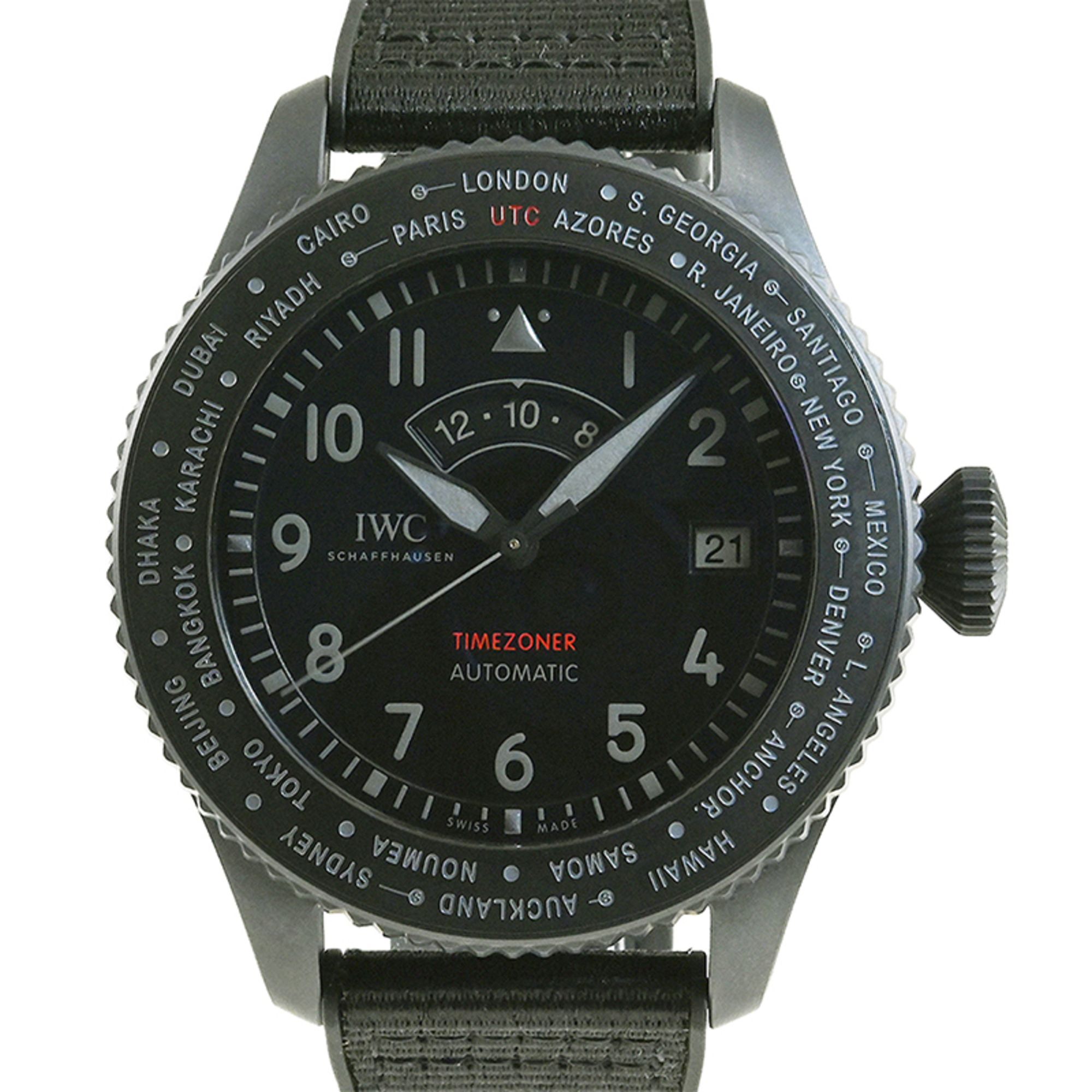 IWC Pilot Watch Timezoner Top Gun Ceratanium IW395505
