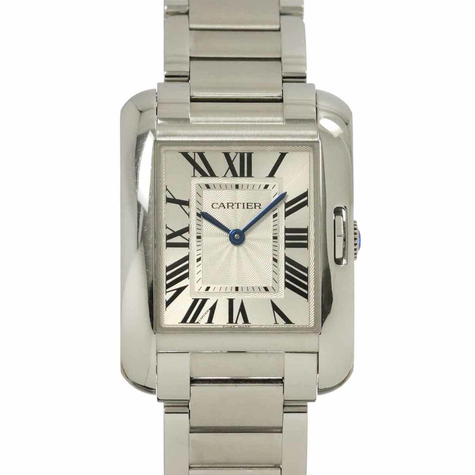Cartier Tank Anglaise MM W5310044 Boys' Silver Quartz Watch