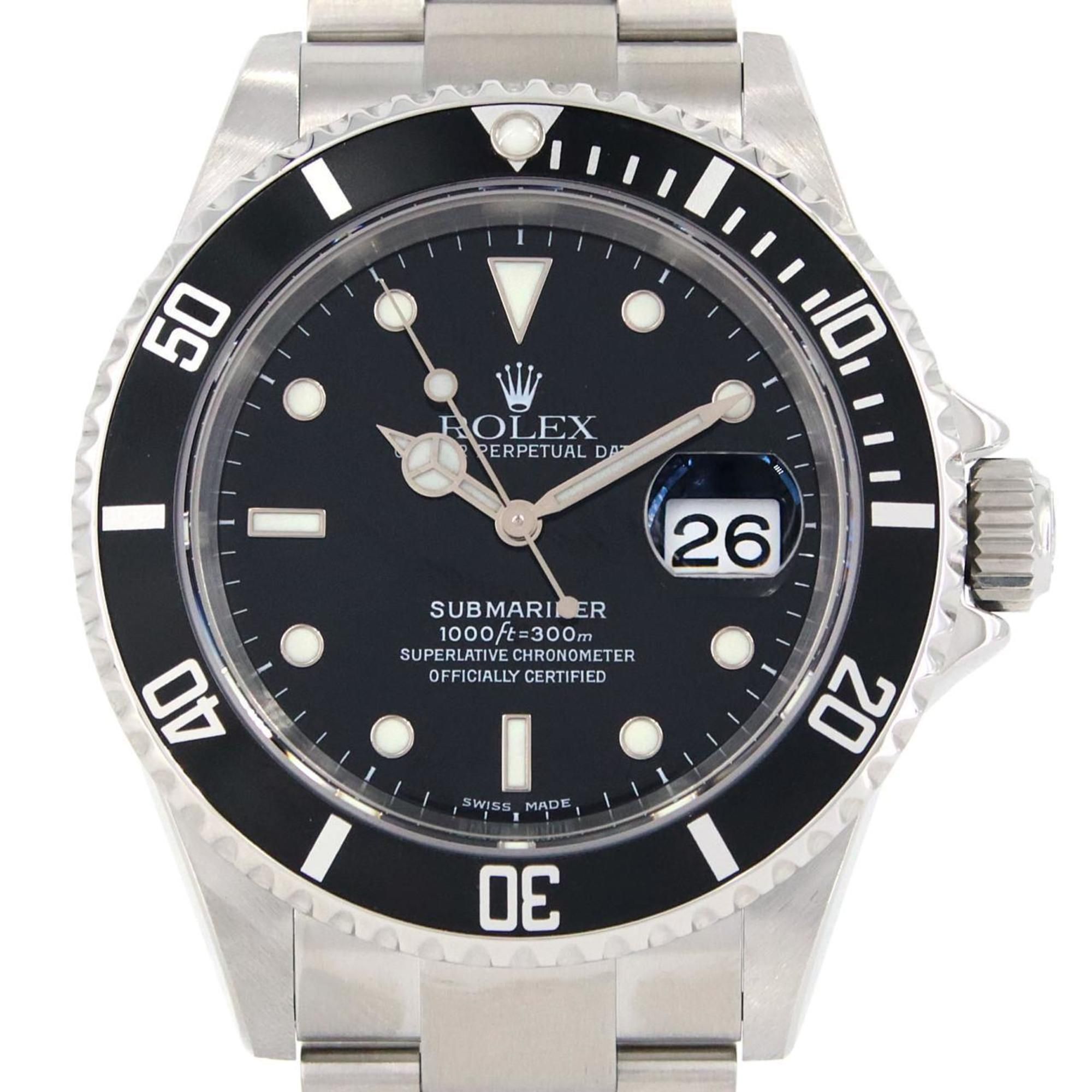 Rolex Submariner Date 16610 SS Wristwatch Automatic F Series
