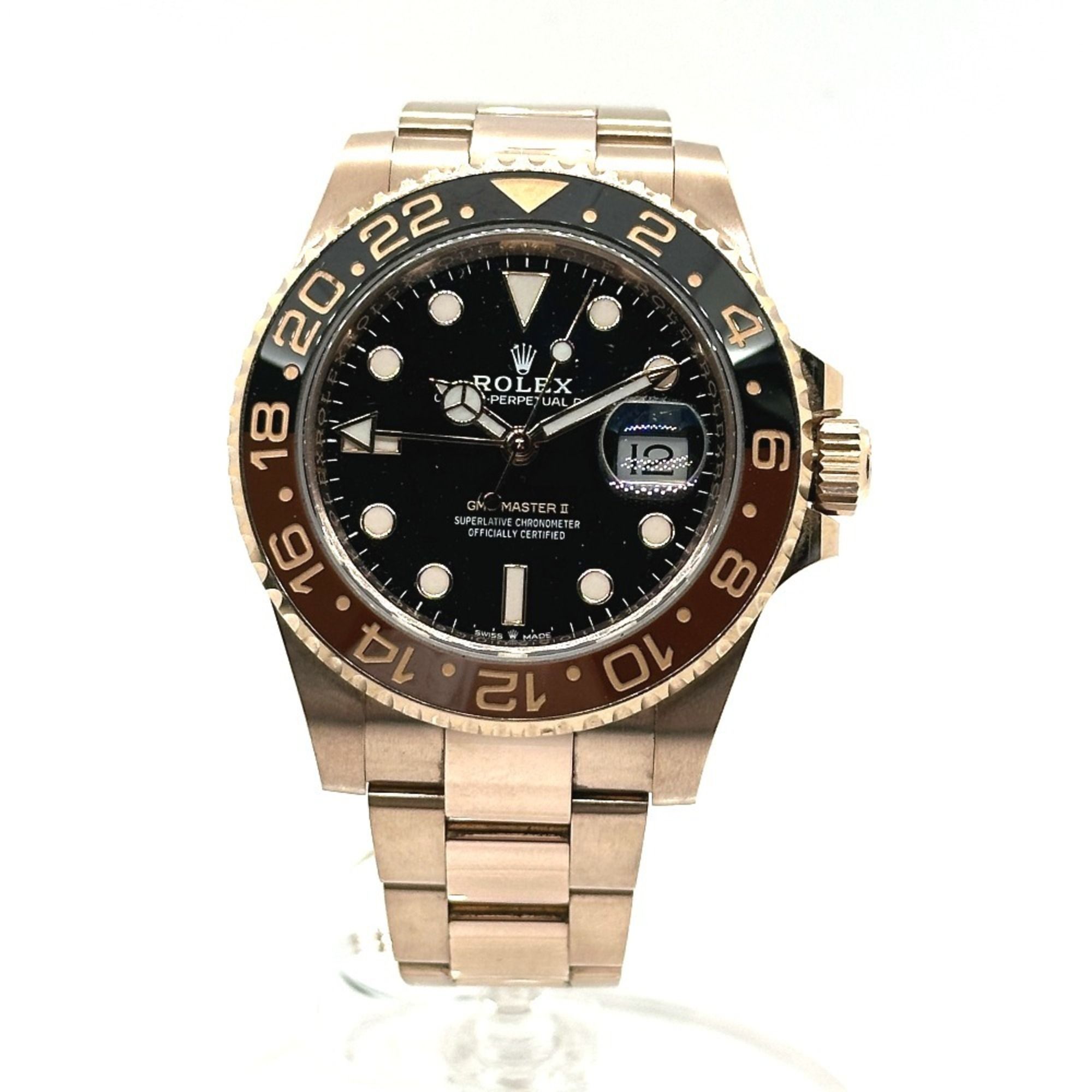 ROLEX 126715CHNR GMT Master II Automatic Watch K18PG Men's Gold