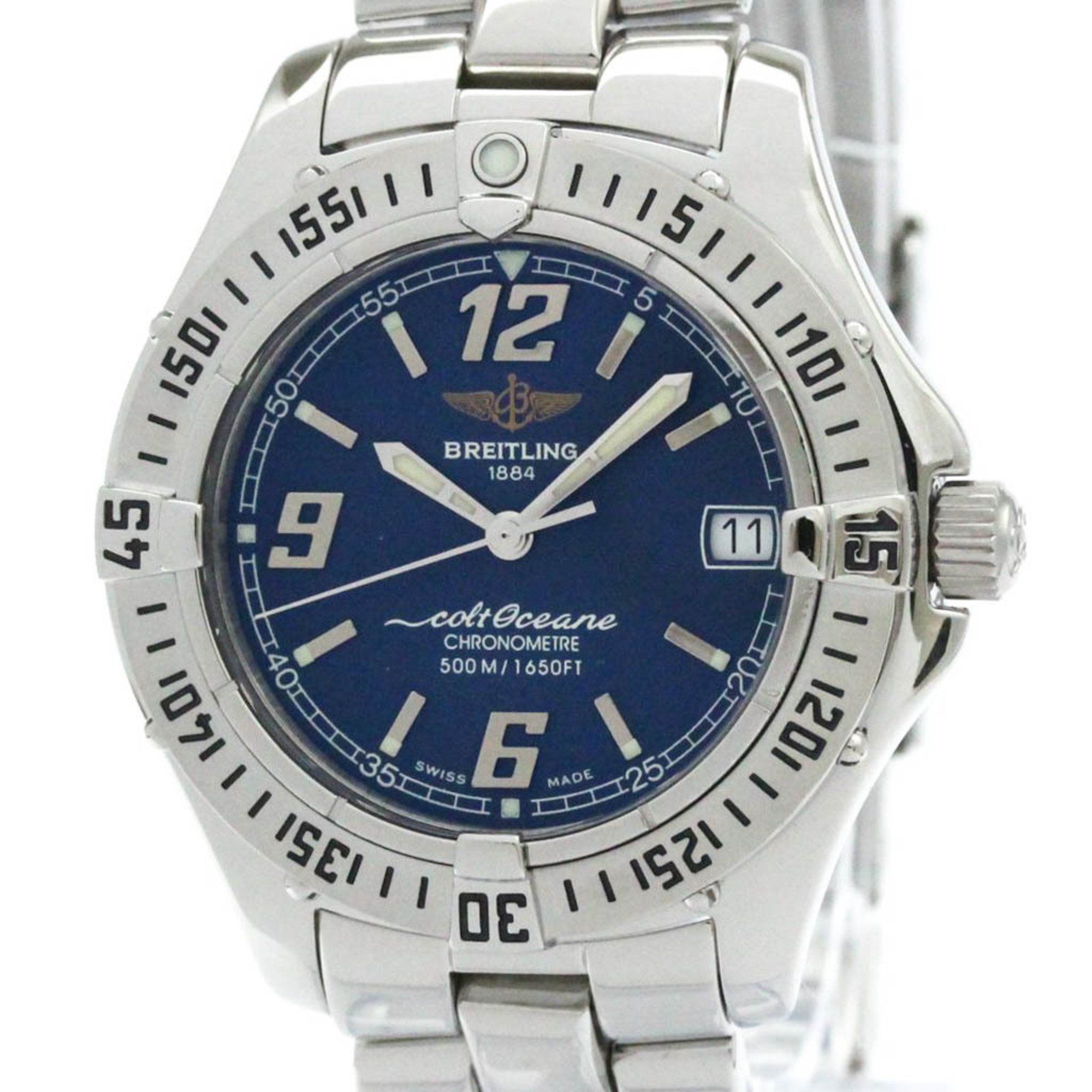 Polished BREITLING Colt Oceane Steel Quartz Ladies Watch A57350