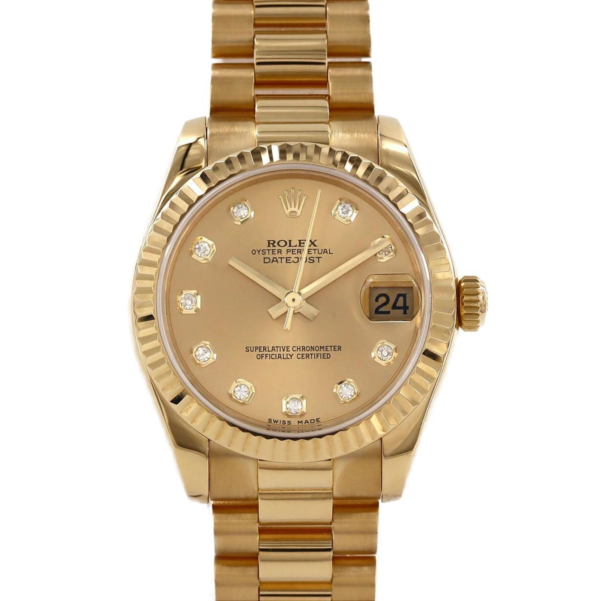 Rolex Datejust 178278G YG Watch Automatic Random Number