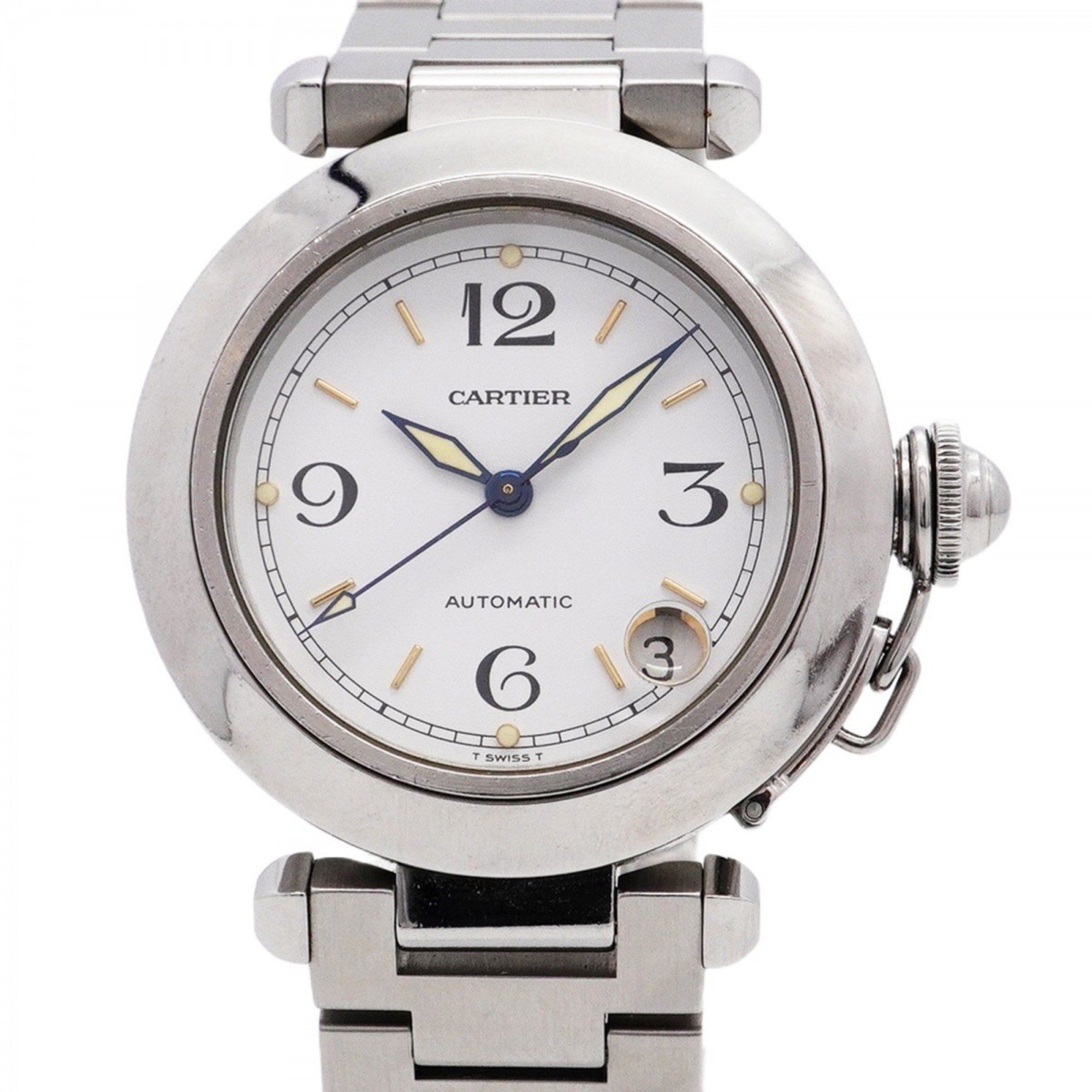Cartier Pasha W31015M7 White Dial Men's Watch