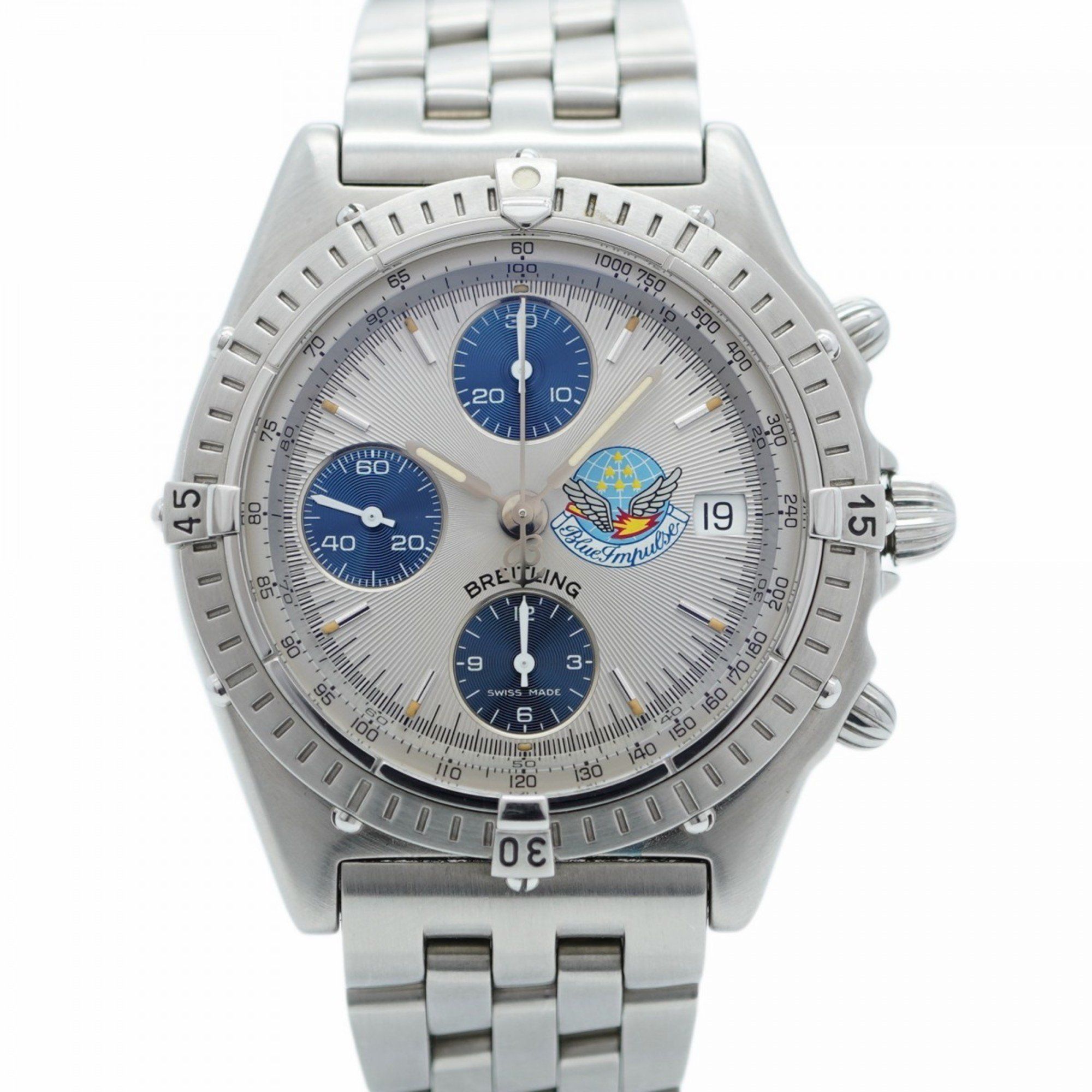 Breitling Blue Impulse A13048 Silver Dial Men's Watch