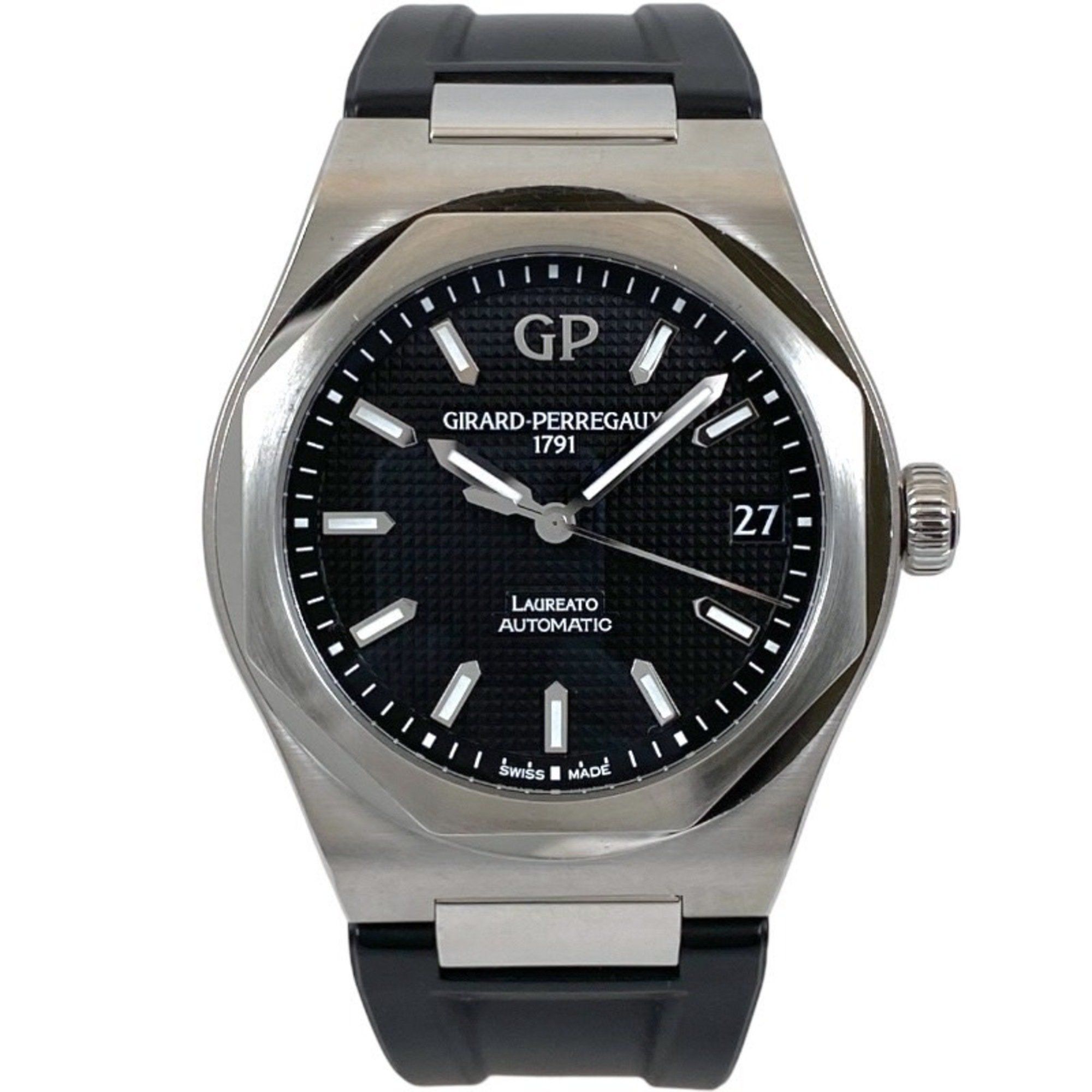GIRARD-PERREGAUX Laureato 42mm 81010-11-634-BB6A Men's Automatic Watch with Stainless Steel and Rubb