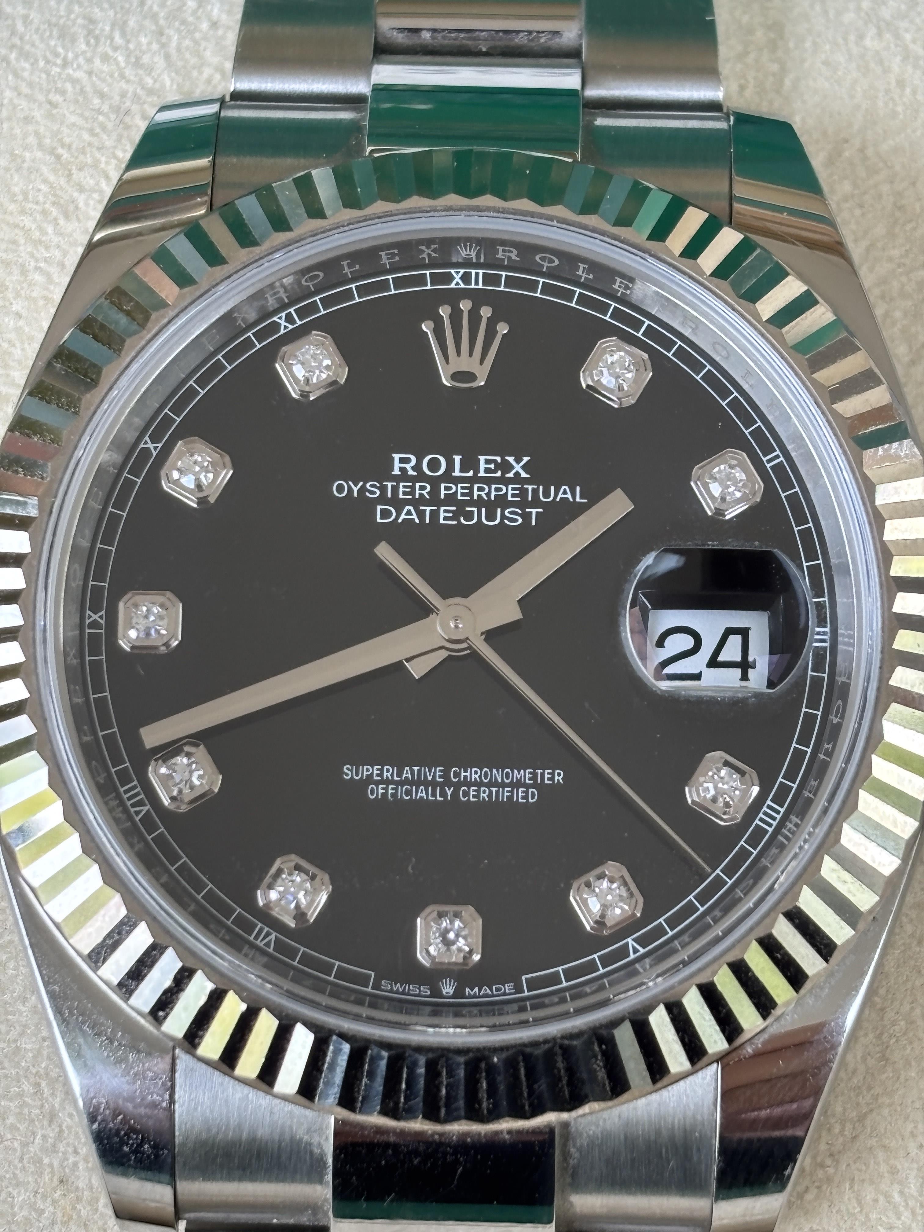 Rolex Oyster Perpetual DateJust 41mm - Ref: 126334 Factory Diamonds