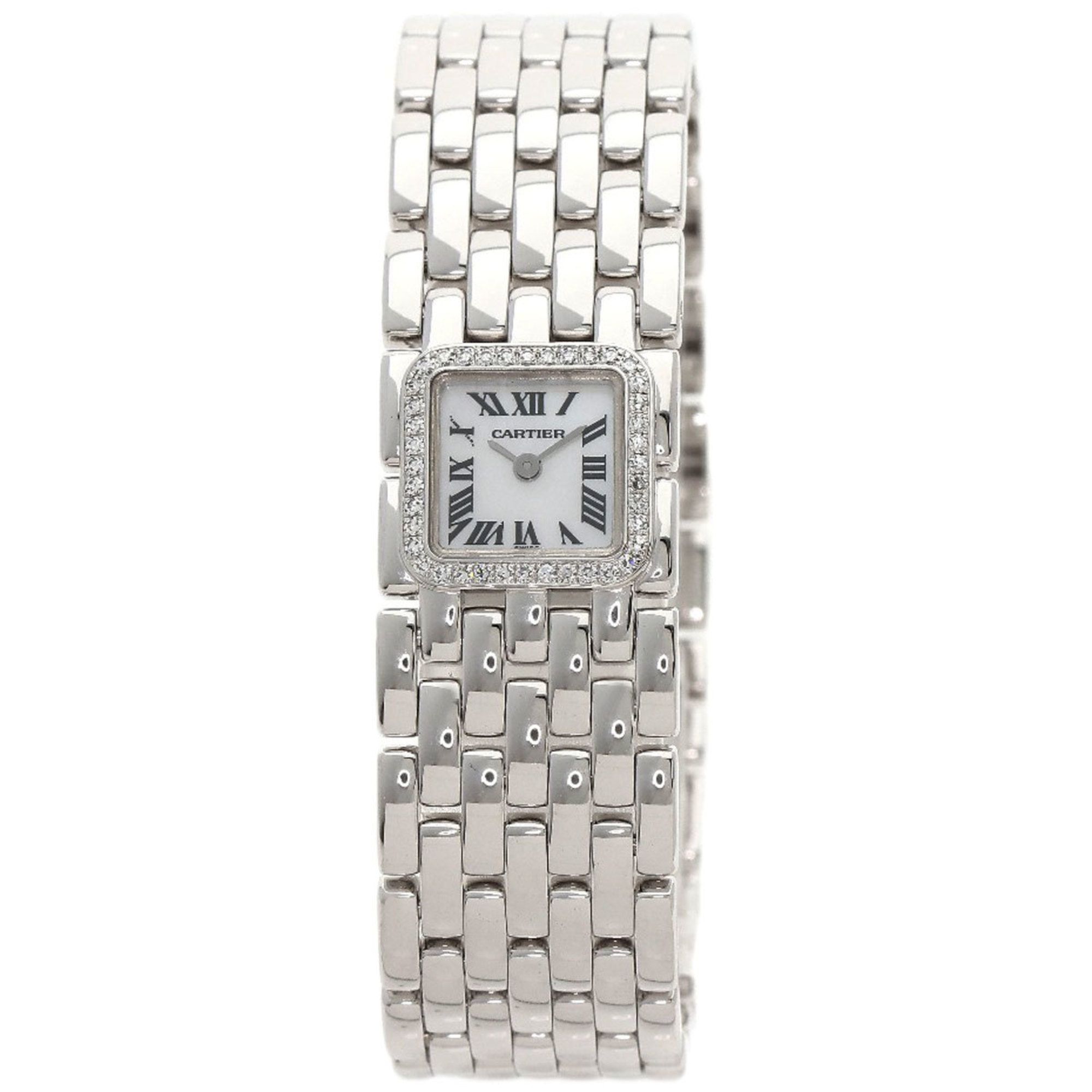 Cartier WG3002T8 Panthere Mini Ruban Diamond Watch 18K White Gold 18KWG Women's CARTIER