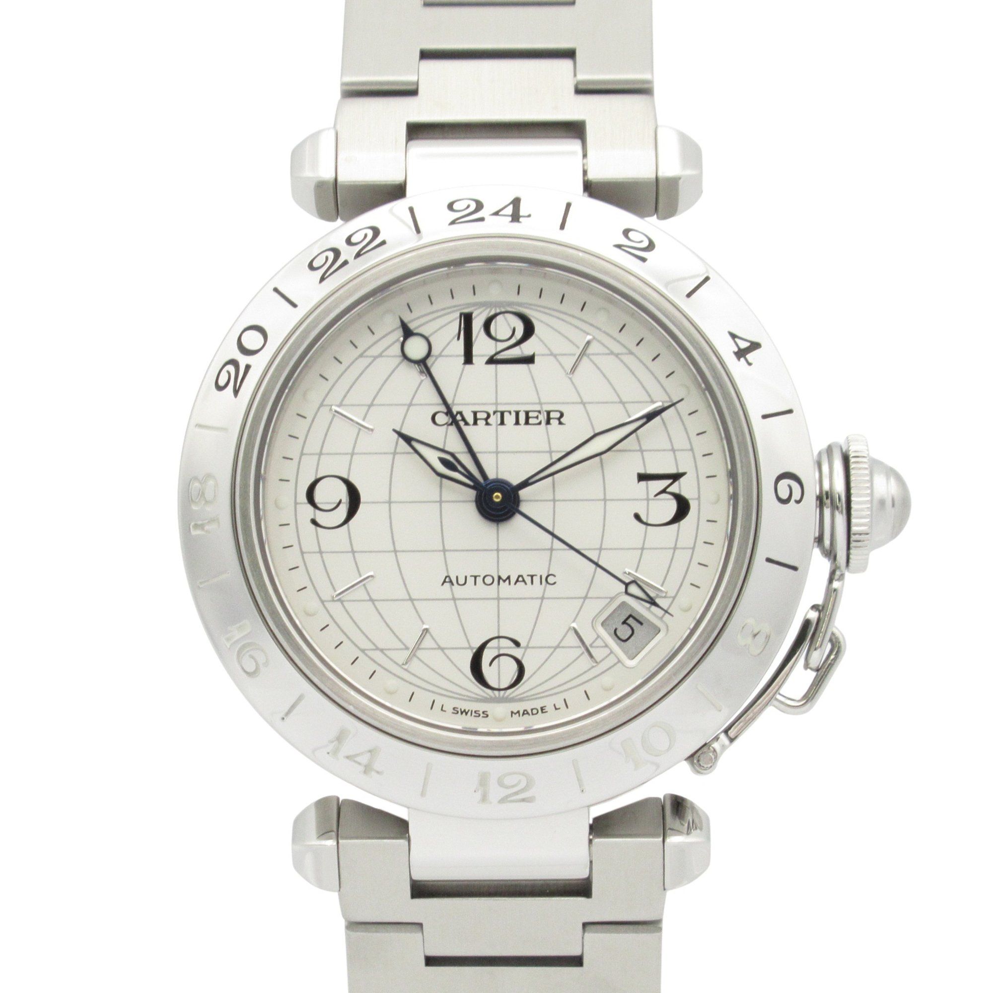 Cartier Pasha C Meridian Watch, Stainless Steel, Boys', Silver, W31078M7