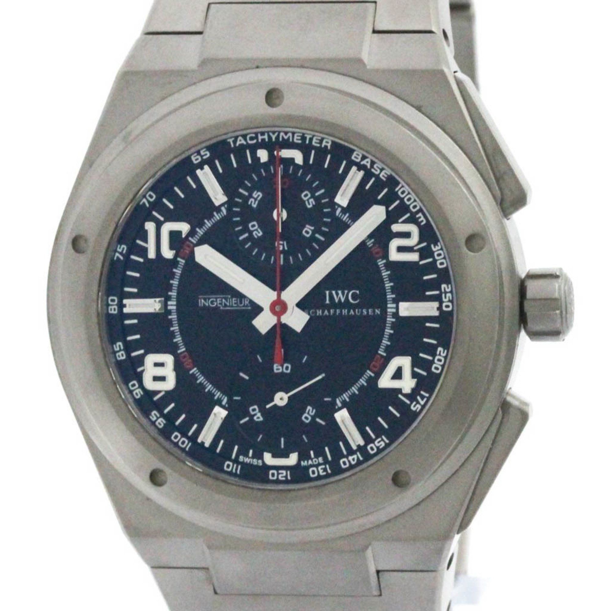 Polished IWC Ingenieur Chronograph AMG Titanium Mens Watch IW372503