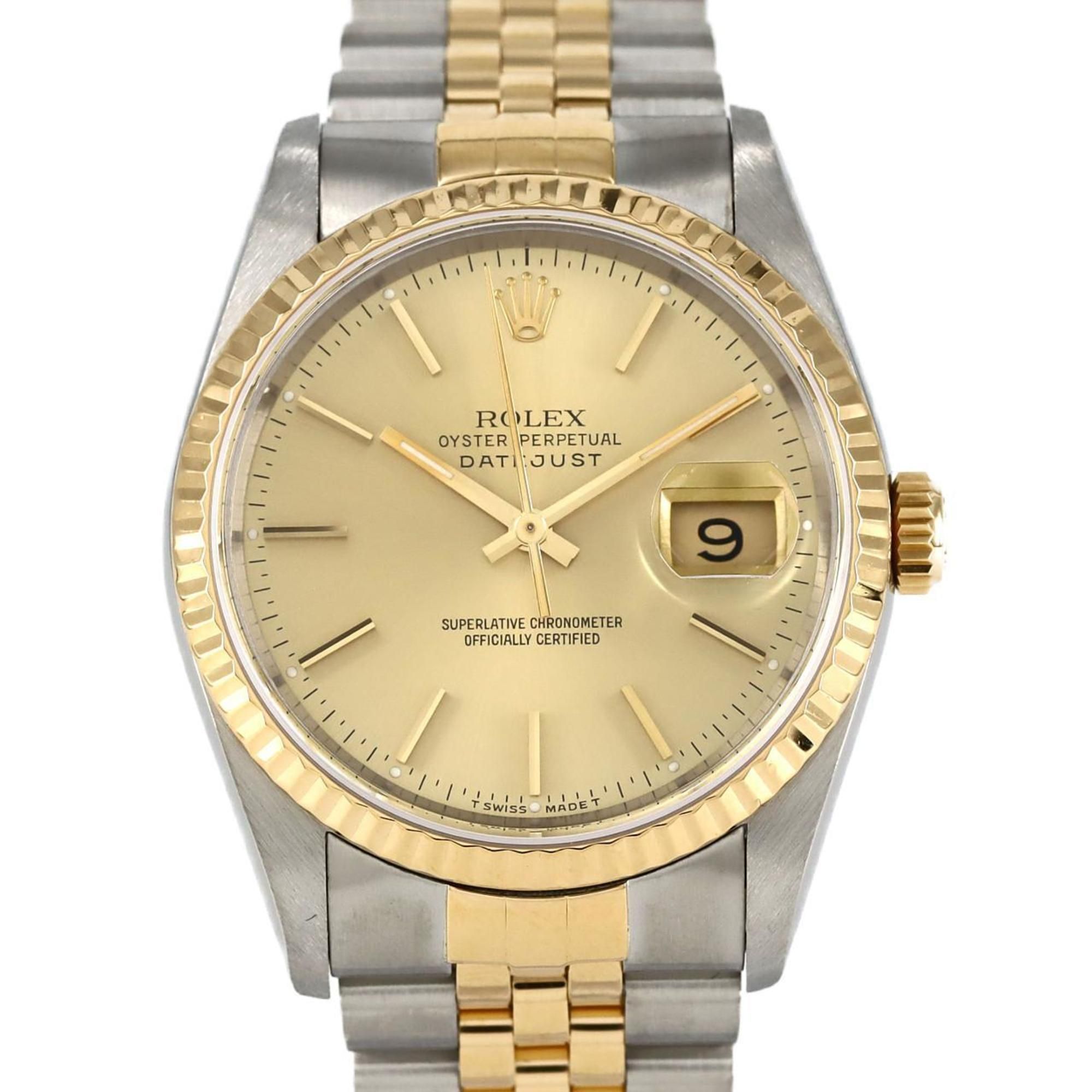 Rolex Datejust 16233 SSxYG Automatic Watch, X-Serial