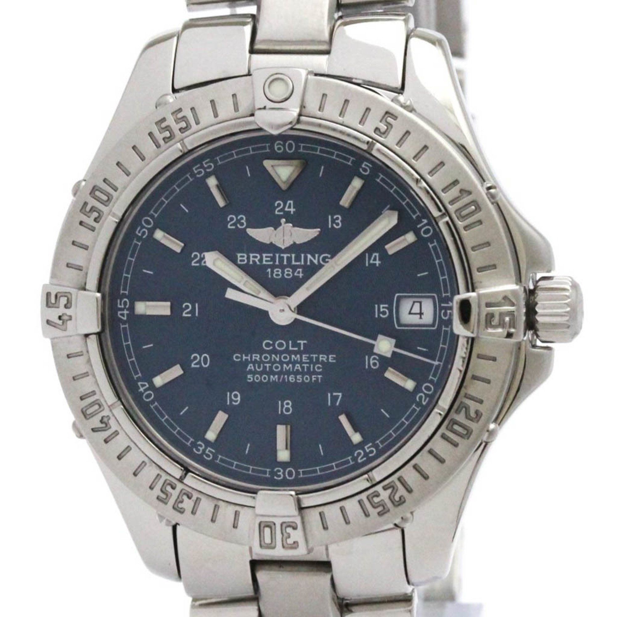 BREITLING Colt Automatic Steel Automatic Mens Watch A17350 Polished