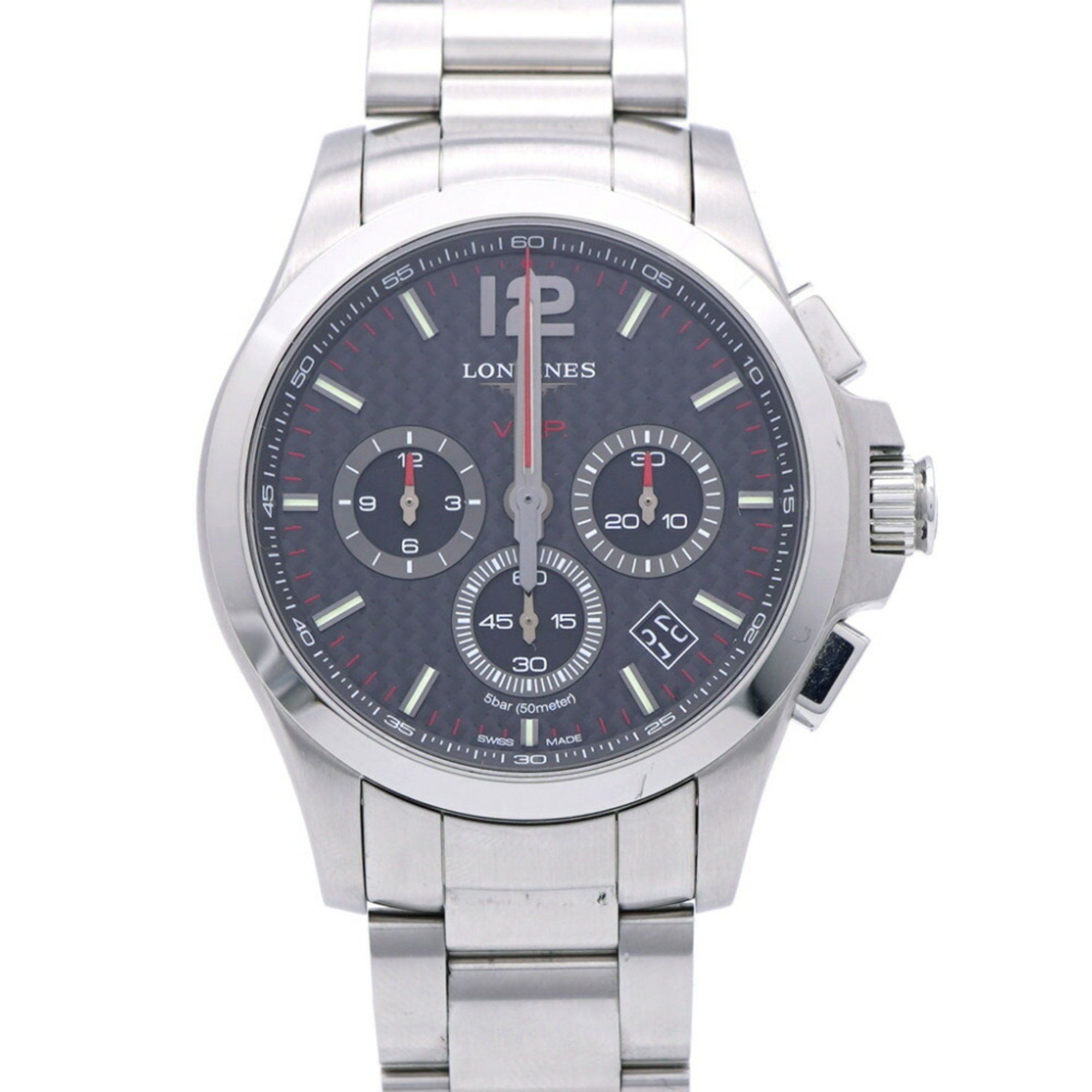 Longines Conquest V.H.P L3.717.4.66.6 Quartz Watch SS Grey 1443LONGINES Men's