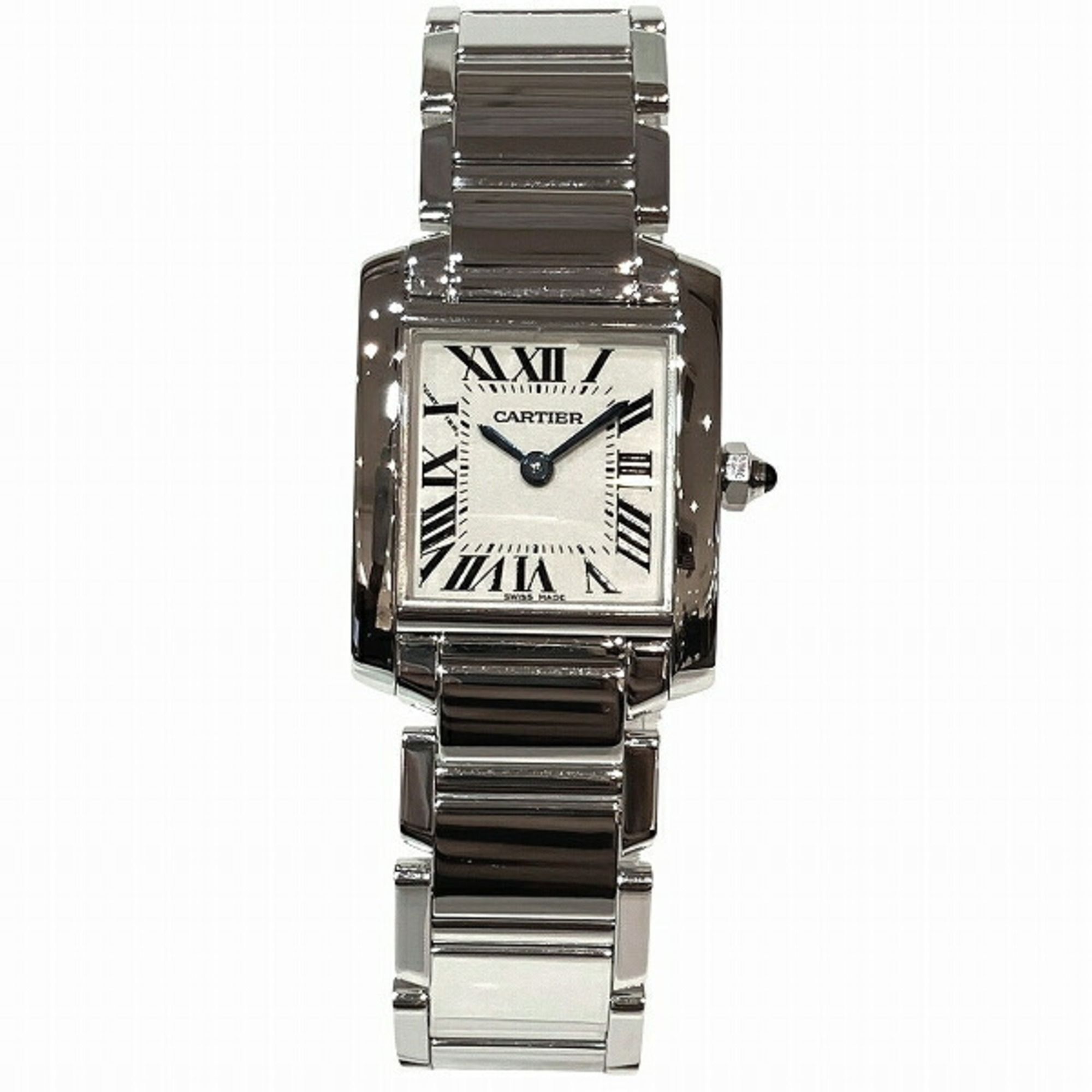 Cartier Tank Française SM W50012S3 2403 Quartz Watch for Women