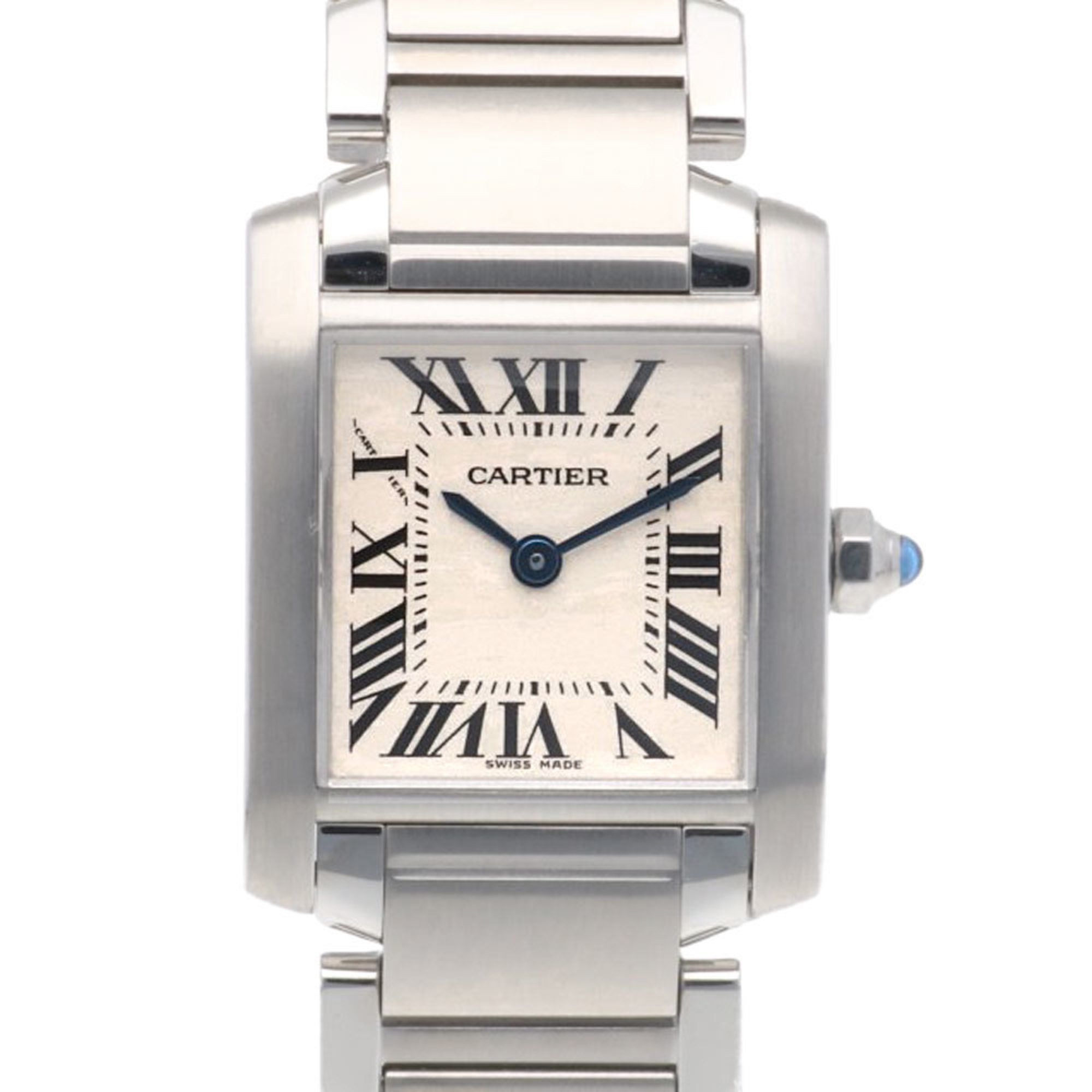 Cartier Tank Francaise SM Watch Stainless Steel 2384 Quartz Ladies CARTIER