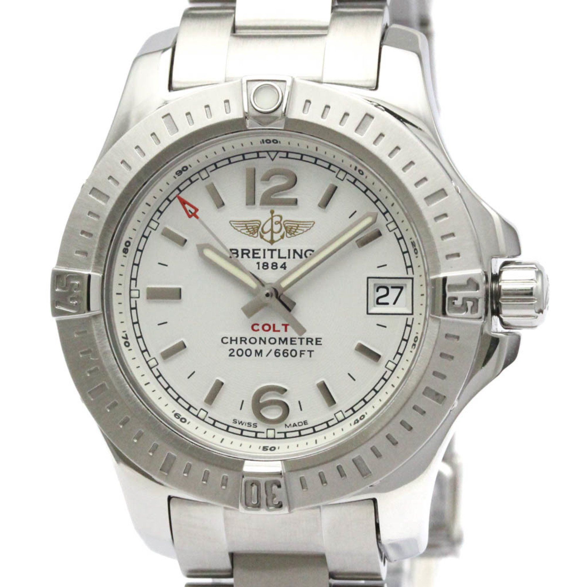 BREITLING Colt Lady Stainless Steel Quartz Ladies Watch A77388 Polished