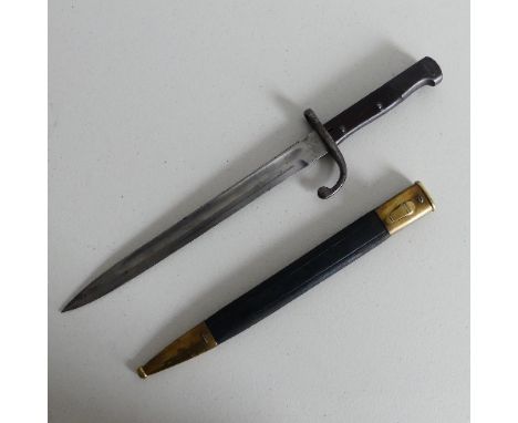 A 1908 Brazilian Mauser Bayonet, Mauser for the Brazilian Army, the blade marked Solingen Weyersberg Kirschbaum &amp; Cie, in