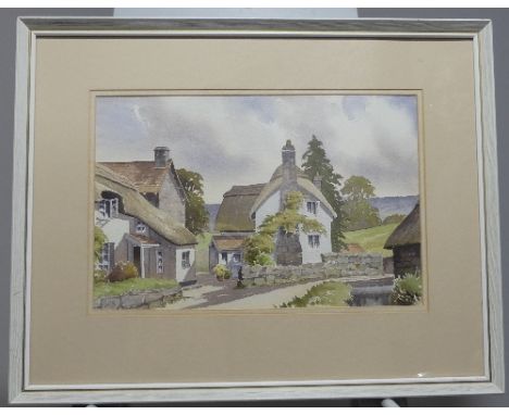 Ray Campbell-Smith (British, 1916-2016), Buckland-in-the-Moor, Devon, and The River Bovey, Devon, watercolours, a pair, 26.5c