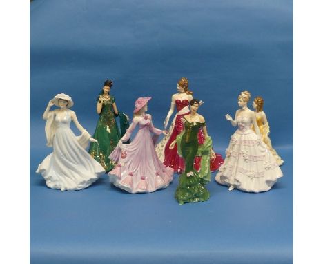 A small quantity of Coalport Ladies, to include Isabel, Jade, Classical Elegance 'Many Happy Returns', and Summer Rose, toget