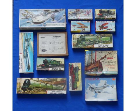 A collection of Airfix models, to include Airfix OO Scale Trains; City of Truro, Harrow, Biggin Hill, Prairie Tank, an Airfix