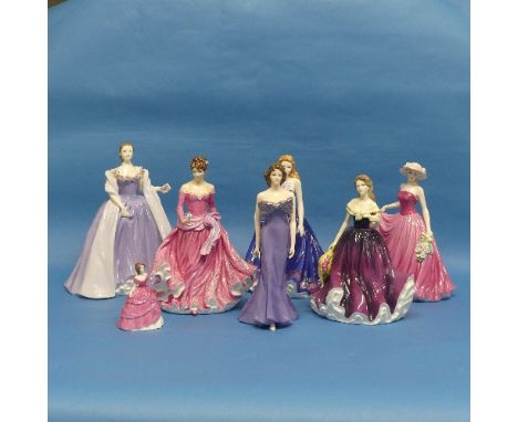 A small quantity of Coalport Ladies, to include 'Perfect Rose', The Ambassador's Ball 'Ella', 'Helen', and Minuettes 'Jessica