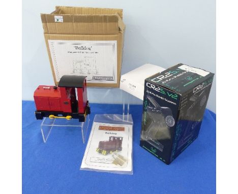 Roundhouse Model Diesel Series 'Bulldog' Locomotive, battery powered 16mm : 1ft scale 0-4-0 diesel, red, boxed with owners ha