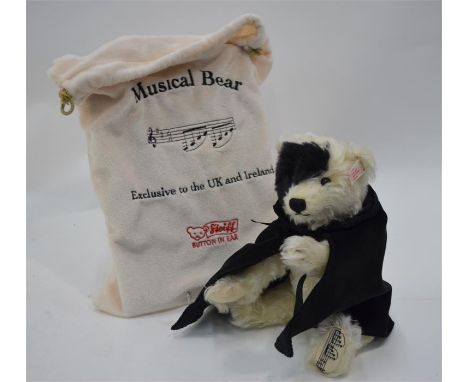 Steiff - a 'Phantom of the Opera' musical bear, c/w original plush storage bag, 33 cm