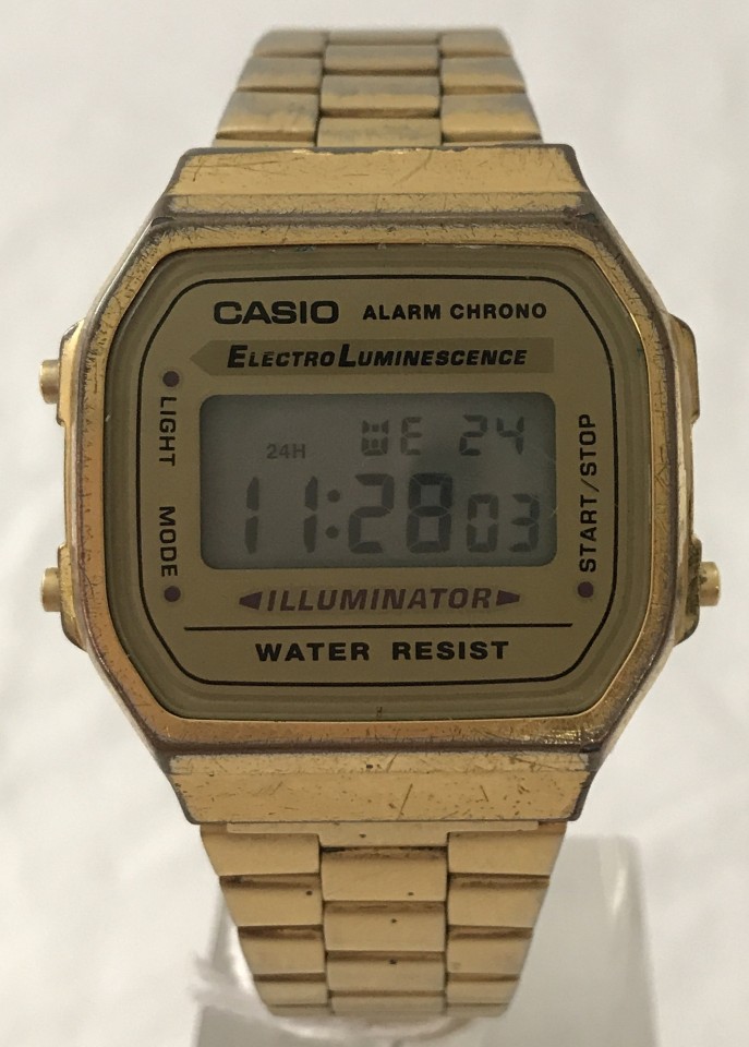 casio 1572 a168 gold