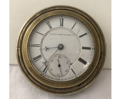 A clock movement by Elgin The National Watch Co. With subsidiary seconds dial. 